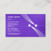 Shootstars v2 - White on Paars Texture Visitekaartje (Achterkant)