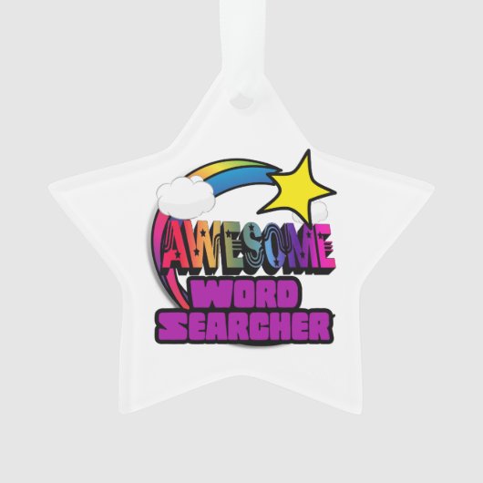 Shootster Geweldige Word Searcher Ornament (voorkant)