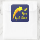 Shootster "Laat je licht schijnen" Vierkante Sticker (Tas)