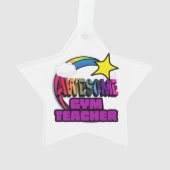Shootster Rainbow Geweldige Gym Teacher Ornament (achterkant)