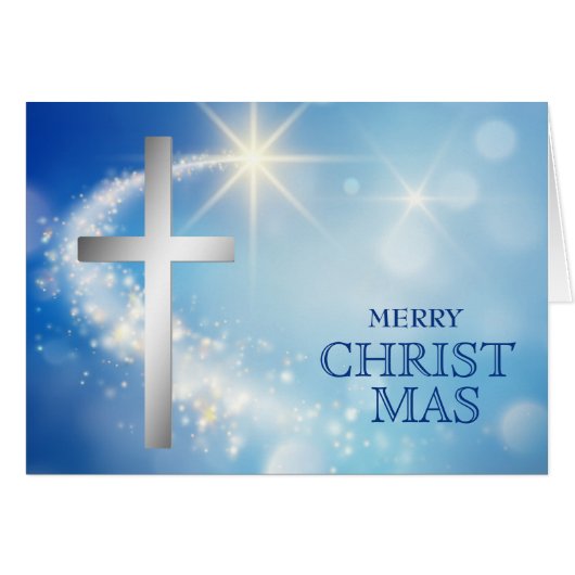 Shootster Silver Cross-kerstkaart (Voorkant Horizontaal)