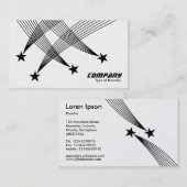 Shootsterren - Zwart op wit (Platinum) Visitekaartje (Voorkant / Achterkant)