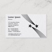 Shootsterren - Zwart op wit (Platinum) Visitekaartje (Achterkant)