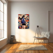 【SHOP限定イラスト】和柄JKポスター|寿司娘 GenerativeAI Foto Afdruk