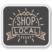 Shop lokale retro  esthetisch sticker (Voorkant)