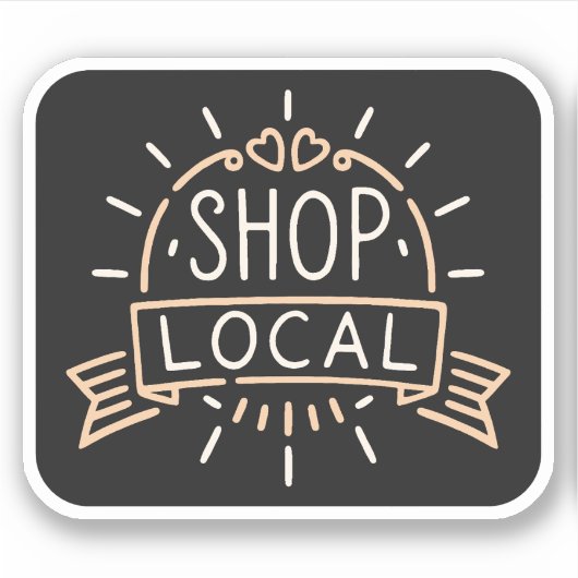 Shop lokale retro  esthetisch sticker (Voorkant)