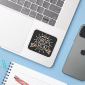 Shop lokale retro  esthetisch sticker (Laptop met iPhone)