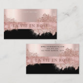 Shop Modern Elegant Glitter Roos gouden boetiek Visitekaartje (Voorkant / Achterkant)