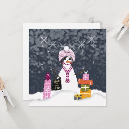 Shop N Drop Holiday Card Kaart (Voorkant / Achterkant in situ)