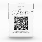 Shop onze website QR Code Bedrijfsnaam Fotoblokken (Voorkant)