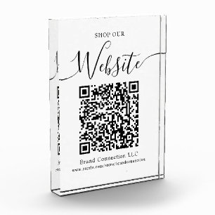 Shop onze website QR Code Bedrijfsnaam Fotoblokken