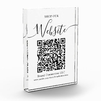 Shop onze website QR Code Bedrijfsnaam Fotoblokken