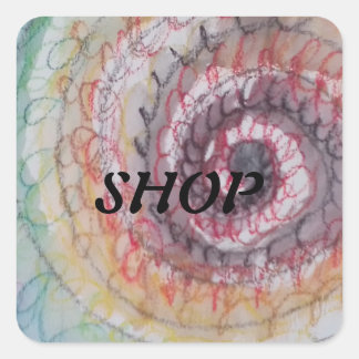 SHOP STICKER LABELS VAN ARTIEST PAULA REILLY.