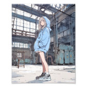 【SHOP&X限定イラスト】JKポスター｜寿司娘 GenerativeAI Foto Afdruk (Voorkant)