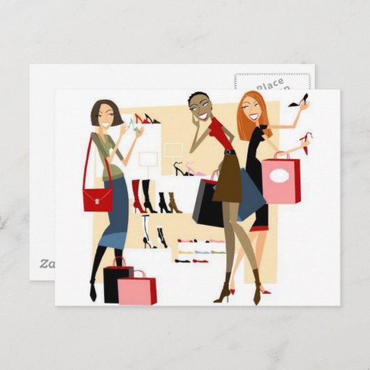 Shopaholic Briefkaart (Voorkant / Achterkant)