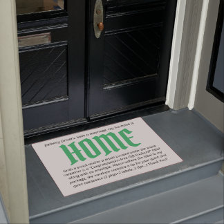 Shopaholic, Delivery Driver Help Doormat Deurmat