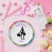 Shopaholic Glam Verjaardagspapier Borden Papieren Bordje (Feest)