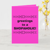 shopaholic groetenkaart kaart (Gele Bloem)