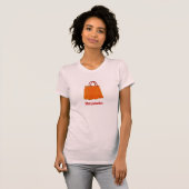 Shopaholic Oranje Shopping Bag Fashionista T-shirt (Voorkant volledig)
