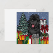 Shopaholic puppy uit Newfoundland Feestdagenkaart (Voorkant / Achterkant)