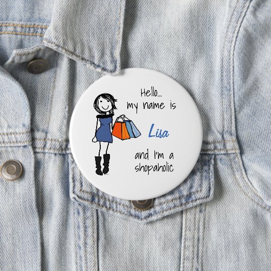 Shopaholic Sisterhood Badge Ronde Button 4,0 Cm (In situ)