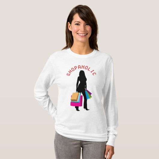SHOPAHOLIC TSHIRT (Voorkant volledig)