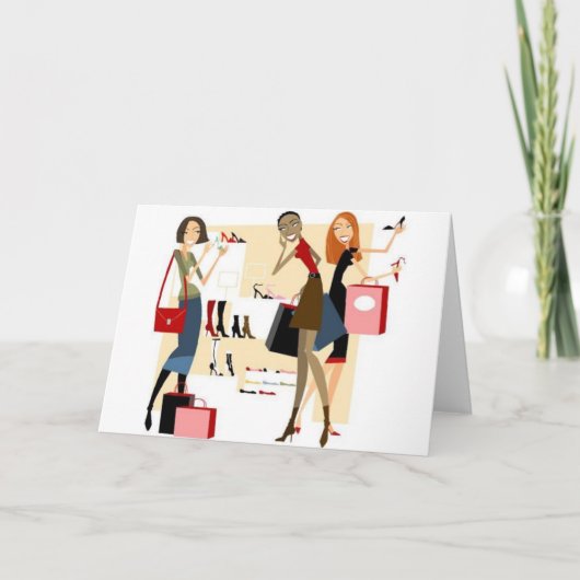 Shopaholic-Wenskaarten Feestdagen Kaart (Voorkant)