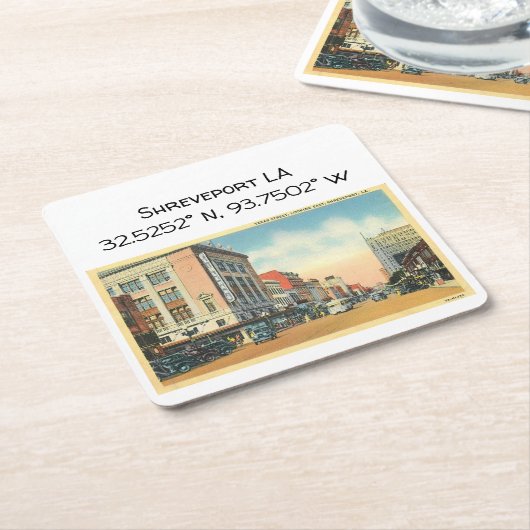 Shopenbaarport LA Map Coordinates  Style Kartonnen Onderzetters (Schuin)