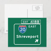 Shopenbaarport, LA Road Sign Briefkaart (Voorkant / Achterkant)