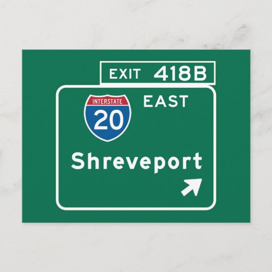 Shopenbaarport, LA Road Sign Briefkaart (Voorkant)