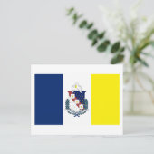 Shopenbaarport Vlag Briefkaart (Staand voorkant)