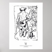 Shopenhauer with dog, by Wilhelm Busch Poster (Voorkant)