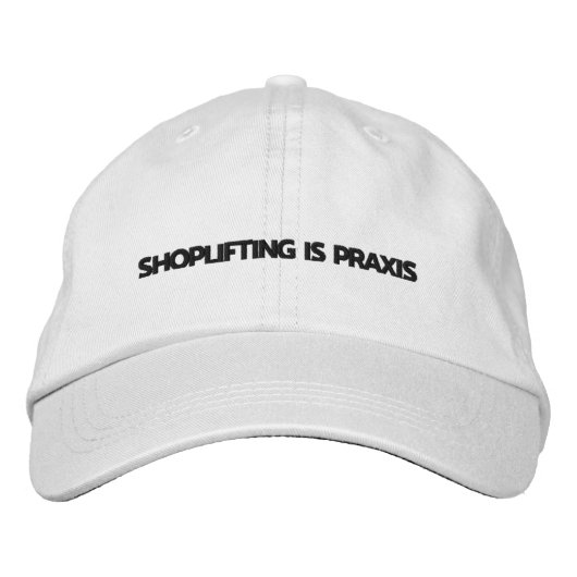 Shoplift is Praxis Geborduurde Pet (Voorkant)