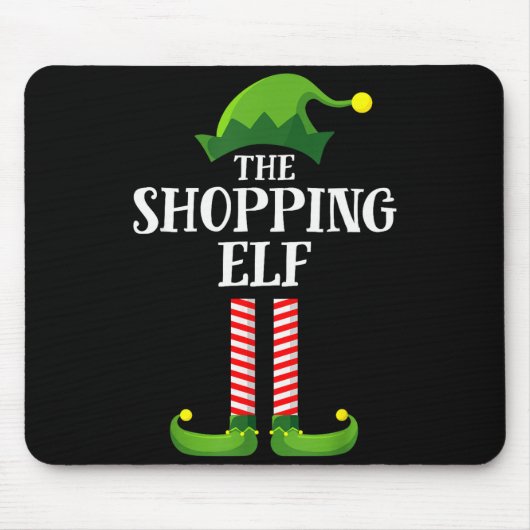 Shopng Elf Matching Family Group Christmas Party P Muismat (Voorkant)