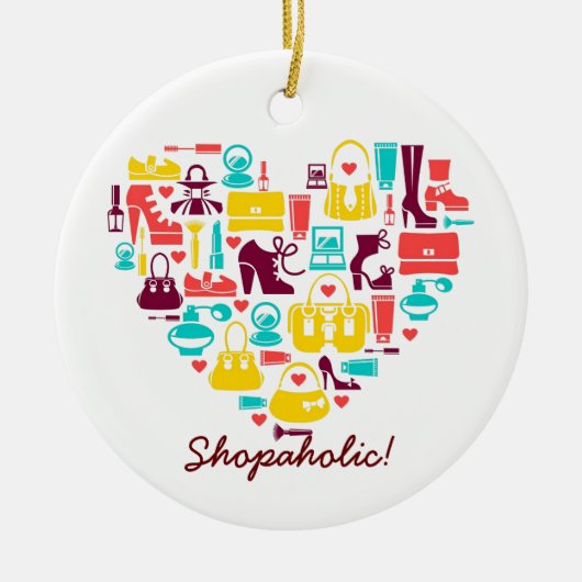  Shopolitiek (hart) Keramisch Ornament (Voorkant)