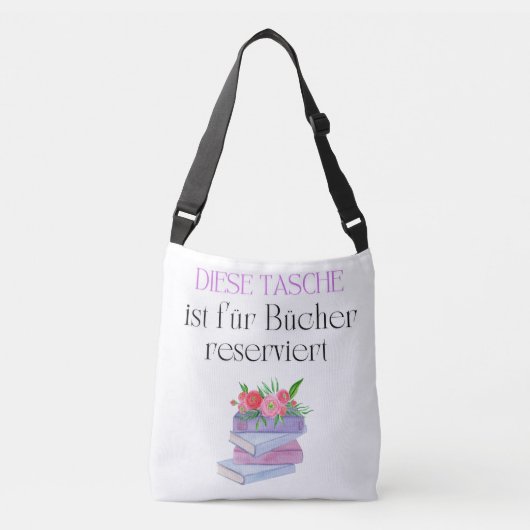 Shopper / Büchertasche für Bücherliebende Crossbody Tas (Voorkant)