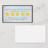 Shopper, Dasher 5-sterren aanvraagkaart Visitekaartje (Voorkant / Achterkant)