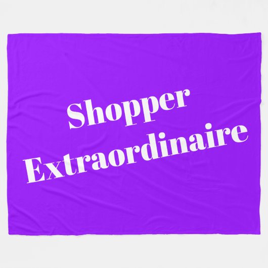 SHOPPER EXTRAORDINAIRE Heldere Paarse Achtergrond Fleece Deken (Voorkant (Horizontaal))