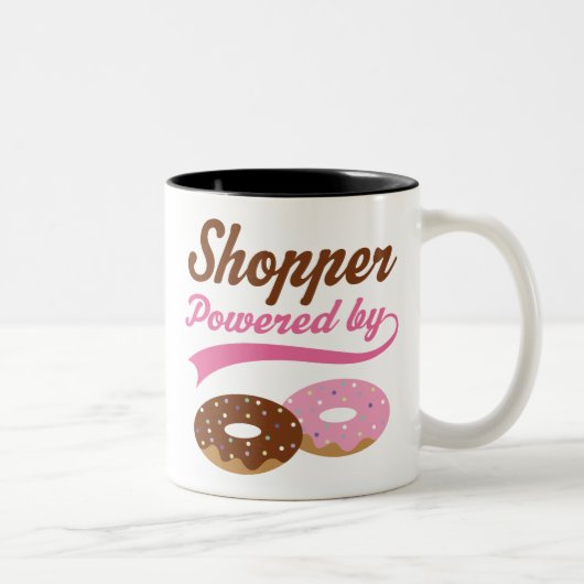 Shopper Funny Gift Tweekleurige Koffiemok (Rechts)