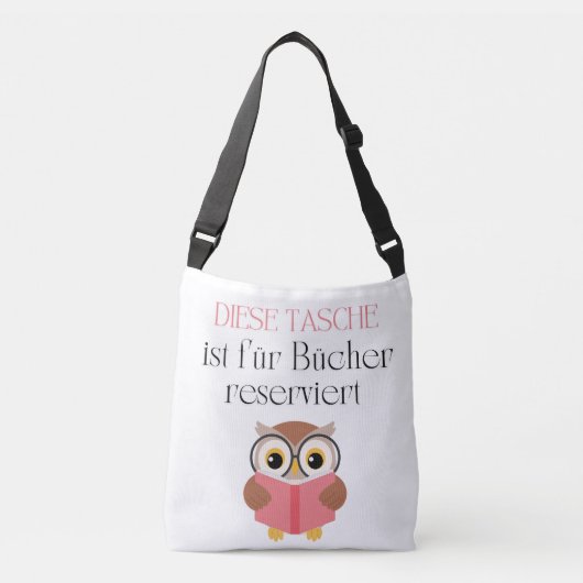 Shopper für Buchliebhaberinnen – Büchertasche Crossbody Tas (Voorkant)