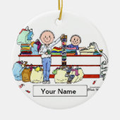 Shopper - Mannelijk Keramisch Ornament (Voorkant)