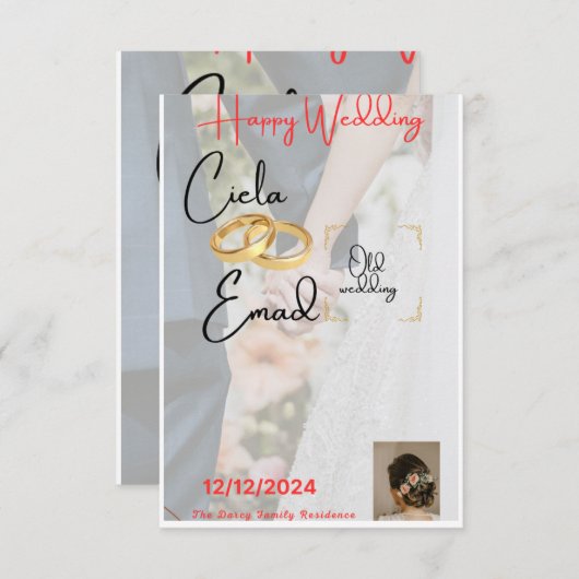 Shopper zou RSVP kaartje (Voorkant / Achterkant)