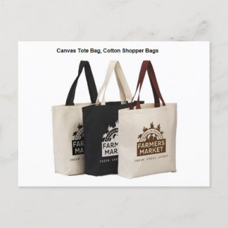 Shopping Bag, Canvas Canvas tas, Grocery Bag Briefkaart