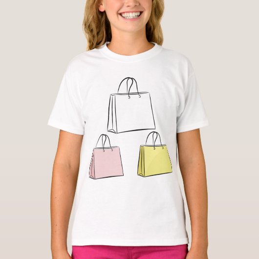 Shopping Bags Girls T-Shirt (Voorkant)