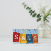 Shopping Bags Sale On Line Visitekaartje (Staand voorkant)