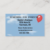 Shopping Bags Sale On Line Visitekaartje (Achterkant)