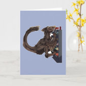 Shopping Dinosaur Kaart (Gele Bloem)