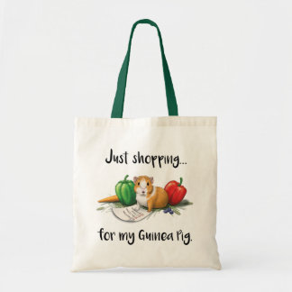 Shopping For My Guinea Pig Reusable Bag Tote Bag