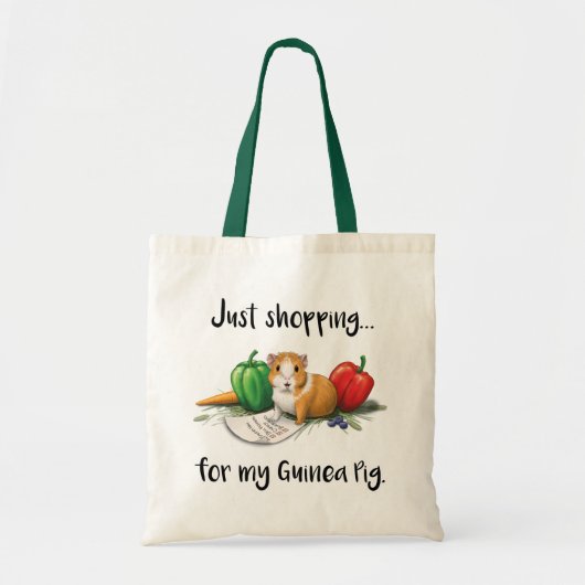 Shopping For My Guinea Pig Reusable Bag Tote Bag (Voorkant)