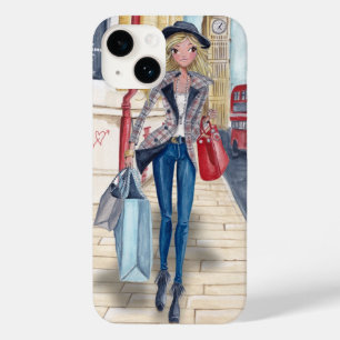 Shopping Girl in London City   Iphone 6 hoesje
